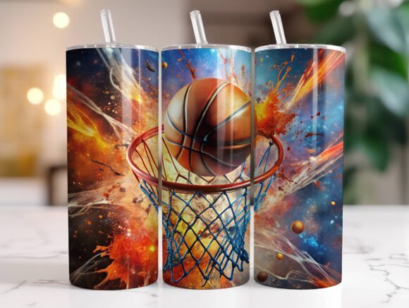 20 Oz Basketball Tumbler Wrap PNG Review