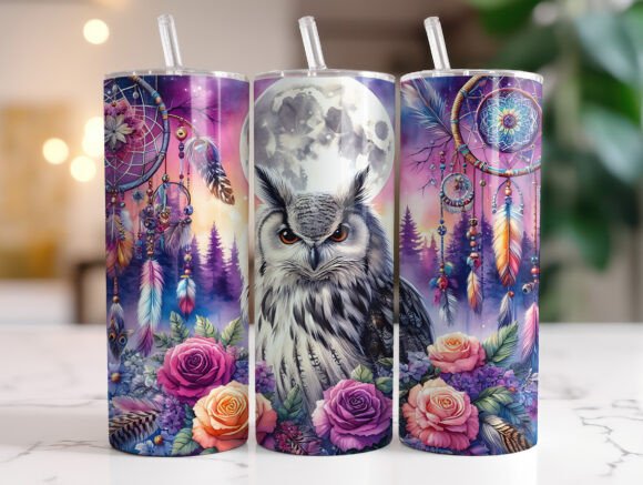 20oz Owl Dreamcatcher Tumbler Wrap Review