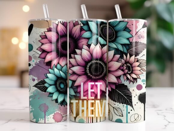 20oz Sunflowers Tumbler Wrap PNG Review