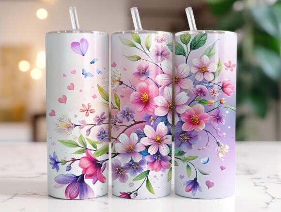 20oz Whimsical Floral Bliss Tumbler Wrap Review