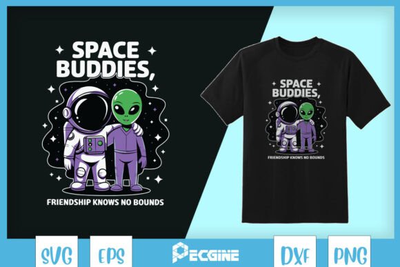 Astronaut and Alien Friend Space SVG Review