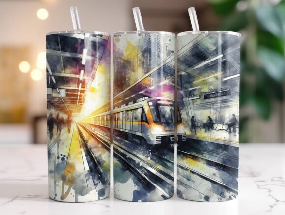 City Train Tumbler Wrap Design Review