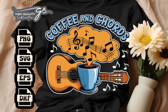 Coffee and Chords Music Guitar SVG Review