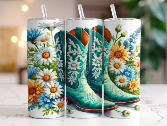 Cowgirl Boots Tumbler Wrap Design Review