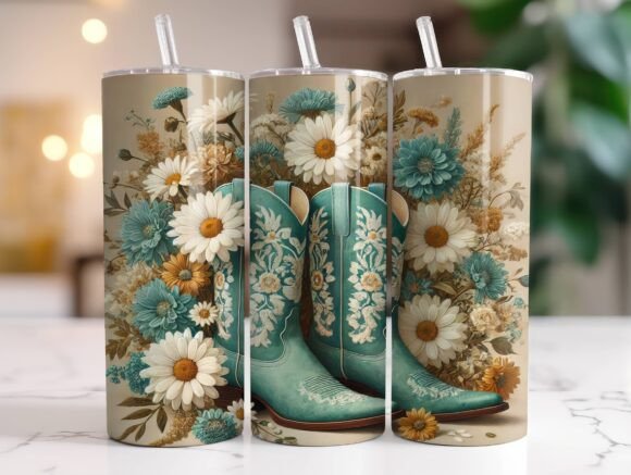 Cowgirl Boots Tumbler Wrap Design Review