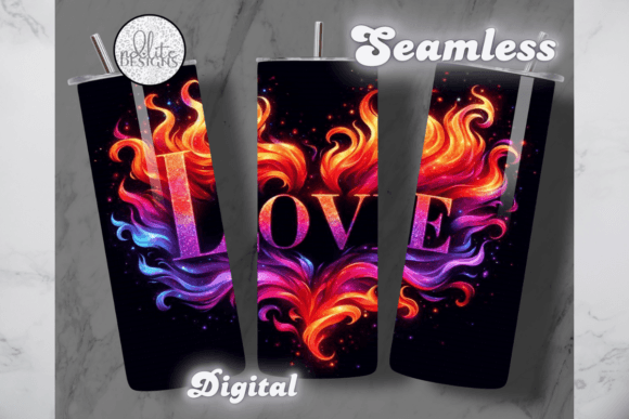 Flaming Love Heart Valentine s Wrap