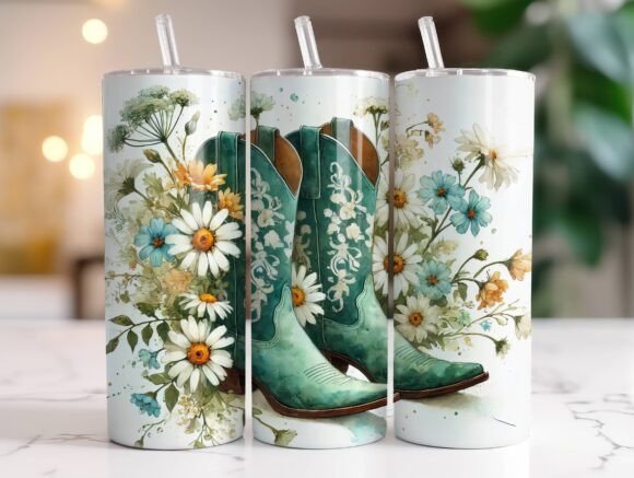 Floral Cowgirl Boots Tumbler Wrap Review
