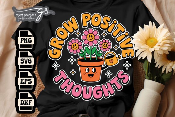 Grow Positive Thoughts Retro Groovy SVG Review