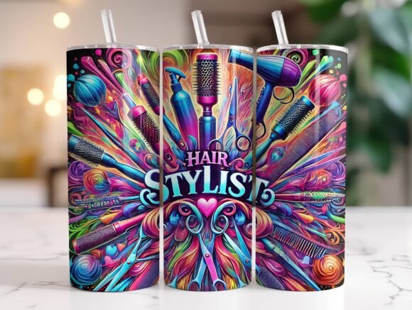 Hair Stylist Tumbler Wrap Design