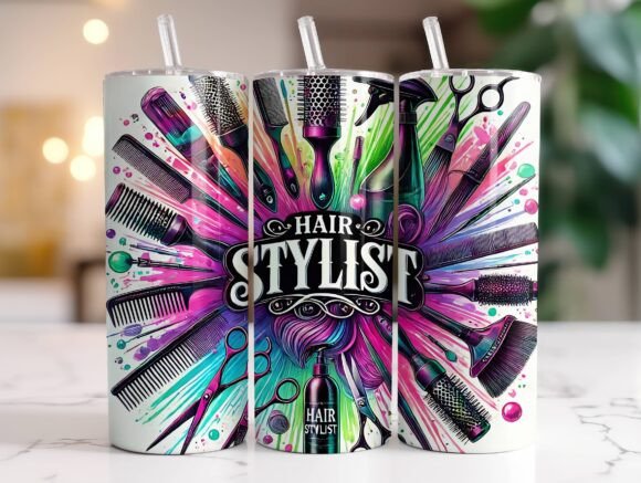 Hair Stylist Tumbler Wrap Design