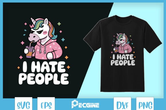I Hate People Funny Unicorn SVG Review