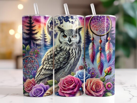 Owl Dreamcatcher Tumbler Wrap Design Review