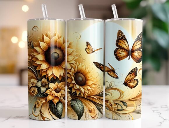 Sunflower 20 Oz Tumbler Wrap Png Review