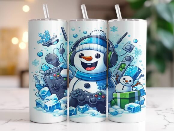 Winter Gamer Snowman Tumbler Wrap Review